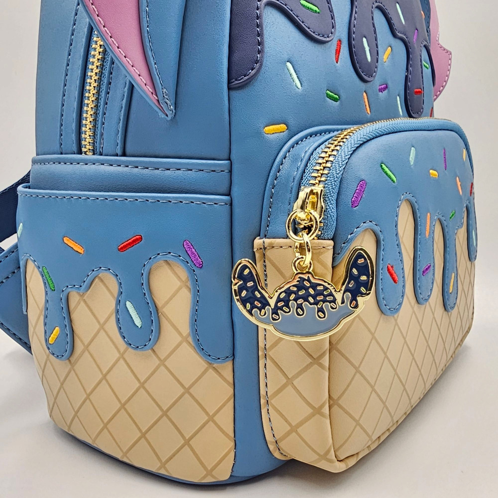 Loungefly Disney Lilo & Stitch Ice Cream Figural Cosplay Mini Backpack New - Picture 7 of 7